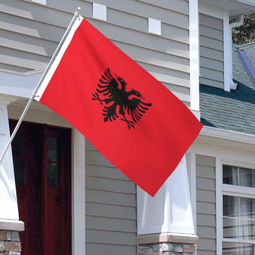 Bandiera Dei Pirati Albania Albanians Striscione Durevole Stagionale Banner Per Decorazione Il Portico Feste 90X150Cm