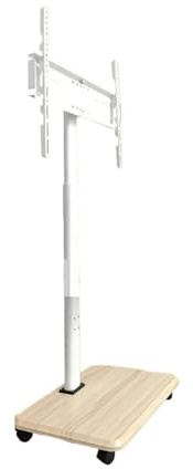 Mobil TV-vagn For 26-75 Tums TV-apparater Upp Till 99 Lbs, Golvrullande TV-ställ Med Hjul, TV-ställ Med Vridning Och Höjdjustering(Without tray)