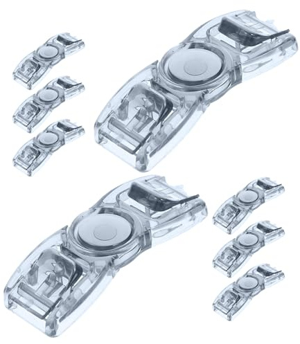 SMASOLO Lot de 8 Boucles en Plastique Universelles pour Lunettes de Natation, Clips de Sangle Résistants pour Remplacement Rapide, Accessoires de Piscine Compatibles Plupart des