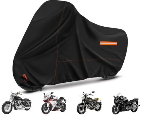 Enzeno Bâche de Moto, 275 x 105 x 125 cm, imperméable, résistante aux UV et au Vent, Oxford 210D, pour cyclomoteur, Scooter et Scooter, résistante à l'hiver
