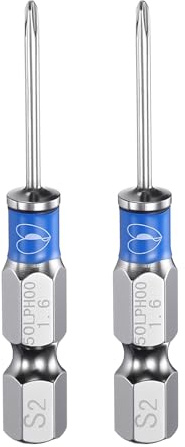 sourcing map Lot de 2 embouts de tournevis cruciformes PH00 à impact #00 avec tige hexagonale de 50 mm de long et tige magnétique en acier S2 pour polissage miroir