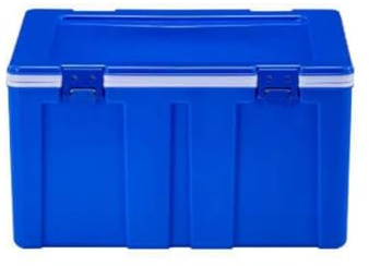 Gitohoni Transporteur Isotherme Conteneur Thermique Boîte Alimentaire Récipient Livraison Fabriqué en PP et Pratique pour, Bleu, Charnière, Couvercle Intégré