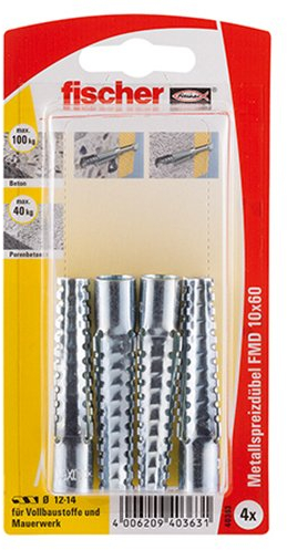 Fischer Metallspreizdübel FMD, 10 x 60 K SB-Karte, 40363