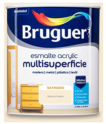Bruguer Acrylic Multisuperficie Esmalte al agua Satinado Blanco Hueso 750 ml