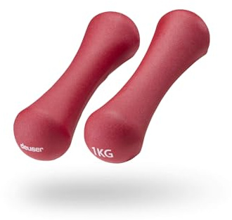 Deuser NEOPREN KURZHANTELN 2er Set | Hervorragende Griffigkeit und Rutschfestigkeit | Stabiles und langlebiges Hanteln Set dank Gusseisenkern | Mini Hanteln | Dumbbell Set