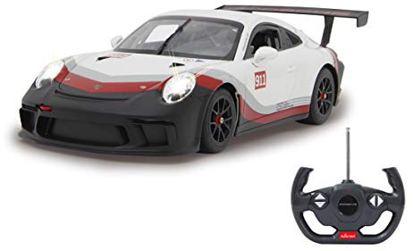 JAMARA Porsche 911 GT3 Cup 1:14 2,4GHz - offiziell lizenziert,ca 1 Std Fahren, 11 Km/h, perfekt nachgebildete Details, detaillierter Innenraum, hochwertige Verarbeitung, LED Licht