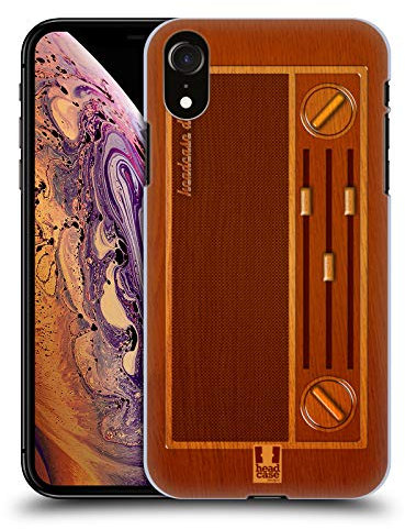 Head Case Designs Radio D'époque Gadget en Bois Coque Dure pour l'arrière Compatible avec Apple iPhone XR