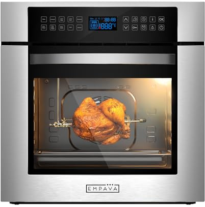 Empava 24 2.3 cu ft Single Electric Convection Touch Oven, Stainless, C02