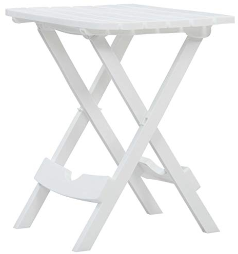 Festnight Gartentisch Klappbar Outdoor Beistelltisch Terrassentisch Balkontisch Klapptisch Terrassenmöbel Campingtisch für Garten, Terrasse und Balkon 45,5 x 38,5 x 50 cm Weiß