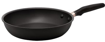 Meyer Accent Series non-stick stekpanna 26 cm – djup induktionsstekpanna med ergonomiska silikonhandtag, ugns- och diskmaskinssäker hållbar köksredskap, matt svart