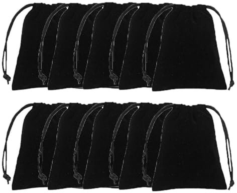 GHEART Sacchetti di Velluto, Sacchetto Regalo in Velluto, Sacchetti Gioielli con Coulisse, per Festa Natale Matrimonio Gioielli Monete Piccoli Regali Caramelle Stoccaggio, 10 Pezzi, 7 × 9 cm