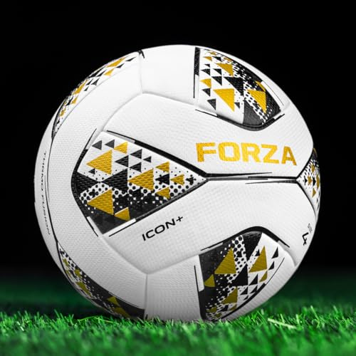 FORZA Soccer Balls | Wide Range of Match, Training, Academy & Backyard Soccer Balls - Ideal for Training or Soccer Matches (Icon Pro Match Ball, Size 5)