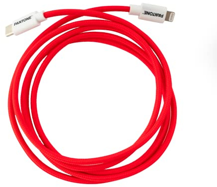 Celly, Cavo USB-C a Lightning Compatibile con Dispositivi Apple e Sistema iOS, Lunghezza 1,5 m, Potenza Supportata 60W, Connettori in PVC e Rivestimento in Nylon Anti-piegamento, Rosso