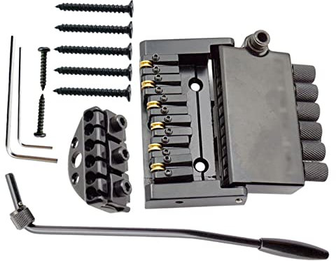 Fachmann Gitarren Brücke Schwarzes Headless E-Gitarren-Ersatz-Sattelsteg-Tremolo Für Headless-E-Gitarre