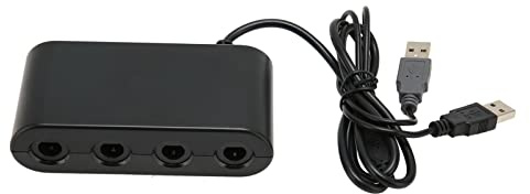 Controller-Adapter, 3 in 1 Vibrierender -Adapter mit 4 Anschlüssen, Konverter mit 2 USB-Steckern, Kompatibel mit, U, PC, Plug and Play