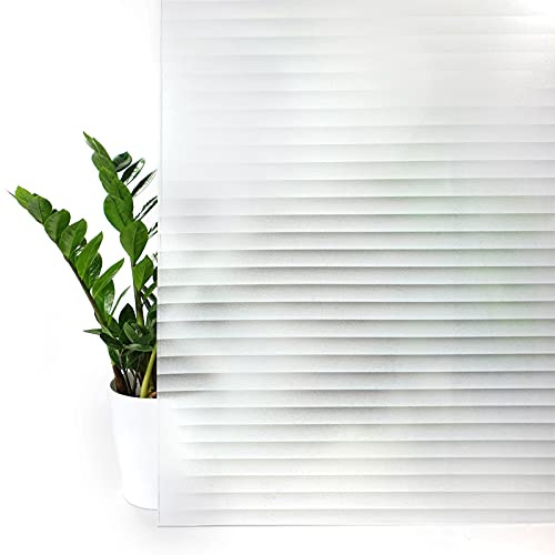 Fensterfolie statisch 67,5x100 cm | Sichtschutzfolie Fenster Milchglasfolie statisch haftend | Folie Fenster für Bad und Büro - Tageslicht genießen, Sichtschutz erhalten | Erika