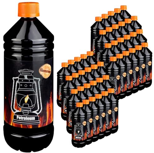 Petroleum für Petroleumheizung, Ofen, Verbrennung in Kamin,Heizung Flameup | 48 L, hochreines Kerosin, rückstandsfrei, geruchlos