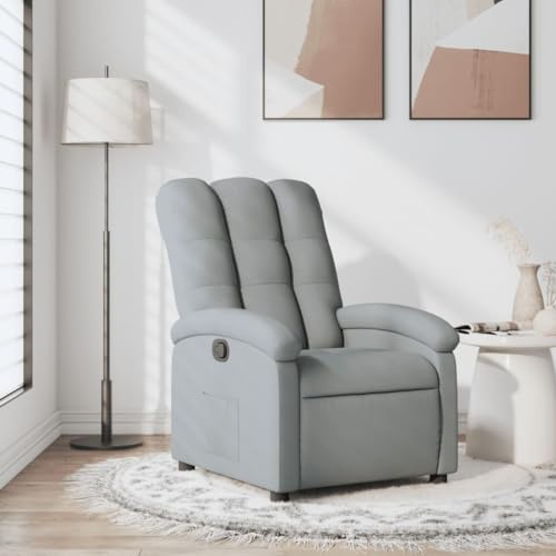 CKioict Lesesessel Cocktailsessel Moderner Polstersessel Relaxsessel Hellgrau StoffGeeignet für Büro, Schlafzimmer, Arbeitszimmer