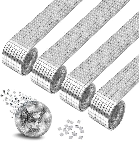 6400 Pezzis Specchio Mosaico Vetro Autoadesivo Mosaico Piastrelle Argento Mini Adesivo Specchio Quadrato a Mosaico 5 X 5 mm per Decorazioni Artigianali Fai Da Te