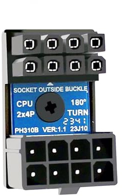 SHANFEILU Adaptador de corriente para CPU de 8 pines, conector de dirección de 180 grados PH310B