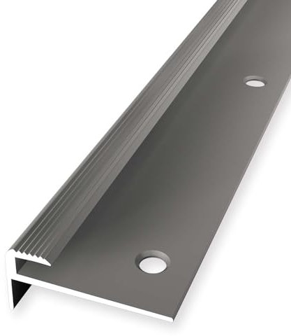 Winkelprofil 15 x 30 x 2500 mm Treppenprofil Treppenkante Treppenkantenprofil Aluminium eloxiert Geriffelt Versenkt Gebohrt Edelstahl