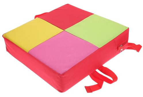 Kinder Esszimmerstuhl Sitzerhöhung Abnehmbar, Verstellbar, Oxford Pvc | Orange, für Zuhause und Übernachtungen, mit Starken Gurten und Schnallen Zufällige Farbe