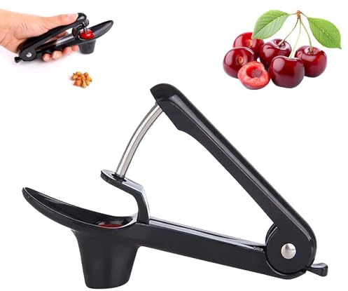 Kirschentkerner, Kirschkernentferner, Entkerner Kirschen, Hand Kirschenentkerner, Obstentkerner Cherry Corer Entferner, Obstentkerner Cherry Corer Entferner für Obst Kirsche Obstbeere Schwarz