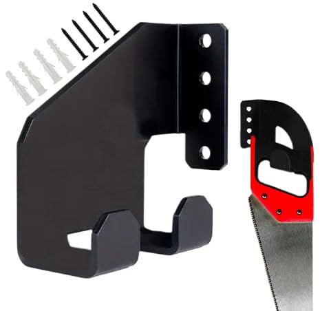 Chainsaw Hanger - Carbon Steel Garden Tool Organizer Holder | Space-Saving Design Garage Tool Storage Rack for Chain Saw Hand Saw Shovel Oil Pot Workshop Equipment