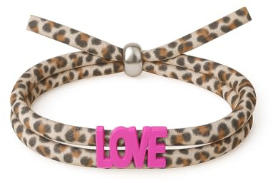 Generisch Leo Armband, Ibiza Style, Leopardenmuster Wickelarmband elastisch und verstellbar, Freundschaftsarmband, Selfmade, Boho, Festival