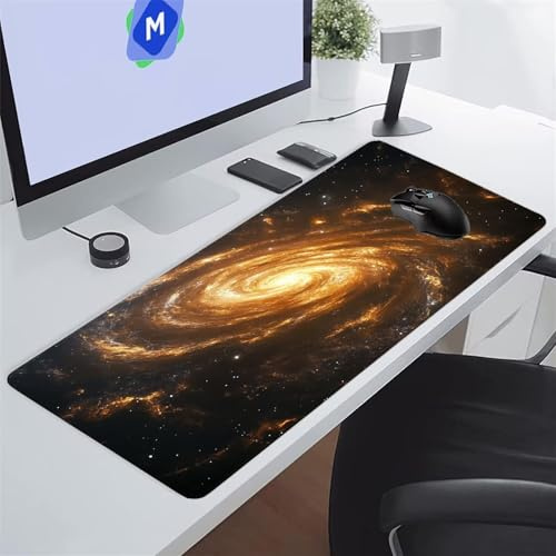 Alfombrilla de Ratón Grande 900x300x3 mm Alfombrilla Raton XXL Costuras de Los Laterales Están Bien Cosidas y Rematadas Evitando Que se Deshilache, Ideal para el Escritorio (Cielo Estrellado Cosmos)