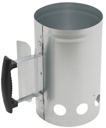 perfk Chimenea de Encendido para carbón, Cubo para brasas, Resistente y Compacto, Ideal para barbacoas de jardín y Exteriores.