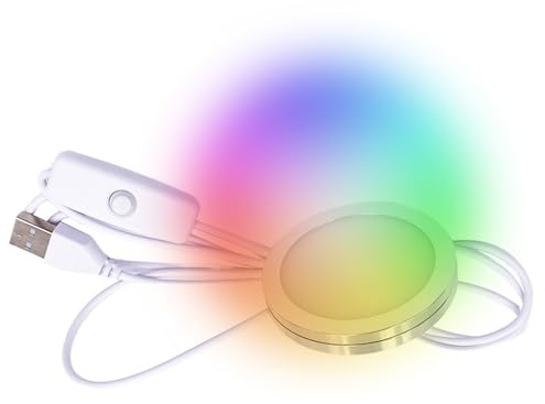 A Disco A LED – Luce LED Per Armadietto, Lampada Di Illuminazione USB, Luce Guscio In Alluminio, Lucee Da Sottobanco, Lampada Da Parete, Lampadaa LEDD Innovativa, Lucee Per Mobile Daaa Cucina, Lu