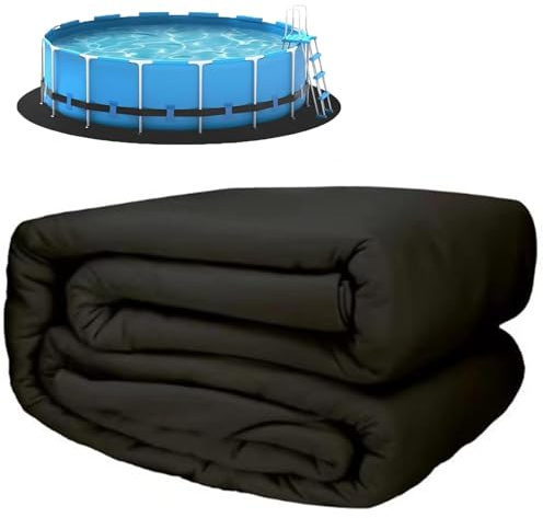 Ceblish Poolunterlage Rund 457, Vorgeschnittene Pool Unterlage Outdoor, Poolmatten Schutzboden, rutschfeste, Reißfest, Nahtlos, Pool Bodenschutzmatte für Aufstellpools & Whirlpools (457)