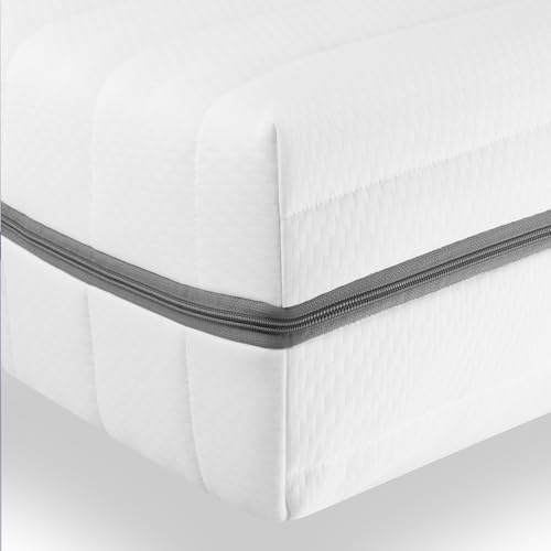 Sleepneo - 7 Zonen Matratze 200x200 - Höhe ca. 18cm - Härtegrad H3 & H4 - Kaltschaummatratze ergonomisch stützend - Oeko TEX & CertiPUR Zertifiziert