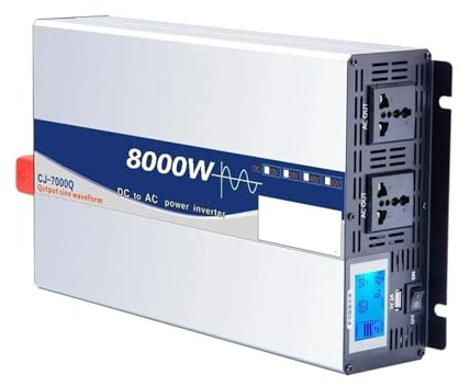 Inverter convertitore 12V 24V 48V 60V AC110V220V 6000W 8000W 12000W Inverter Onda Sinusoidale Per Pura Alimentatore Solare Caricabatteria Auto Casa Camper(8000W,230V 50HZ,48V)