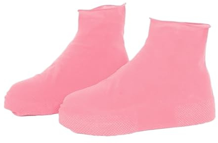 JBJYGSG 1 paio di stivali da pioggia antiscivolo, copriscarpe impermeabili e antipolvere, copriscarpe riutilizzabili for esterni(Pink,L)