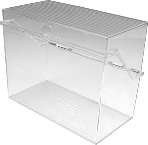 helit H6214702 - Karteikarten Box „the index“ DIN A7 quer, Kleinkartei glasklar für ca. 300 Karten