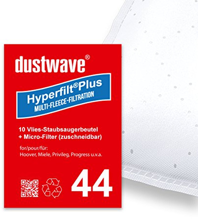 Sparpack - 10 Staubsaugerbeutel passend für Miele S 8340 EcoLine Bodenstaubsauger / 1.200 Watt Efficiency-Motor/dustwave® Markenstaubbeutel/Made in Germany + inkl. Microfilter