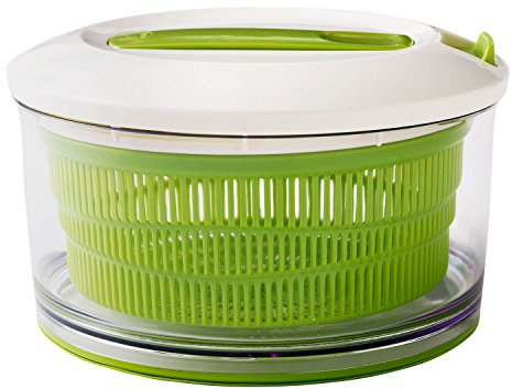 Chef'n SpinCycle Salad Spinner Large, Plastic Salad Spinner in Gift Box, Green