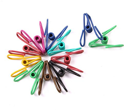 NUOLUX 50pcs agrafes en métal coloré titulaires Pince à Linge (Couleur aléatoire)