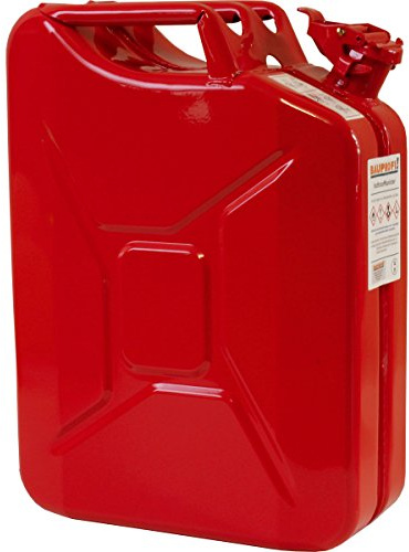 20 Liter Stahlblechkanister GGVS mit Sicherungsstift ROT Benzinkanister Metallkanister 20L