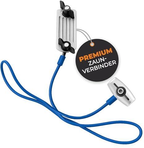 Ellofence Weidezaun Verbinder | Zuanverbinder für Weideband & Weidezaunseil | Verbindungskabel mit Edelstahlkontakt für zuverlässigen Stromfluss im Elektrozaun | Für Reparaturen und Zaunerweiterungen