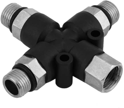 Airbrush Compressor to Airbrush Hose Adapter Splitter Connector 1/8 BSP 3-Way