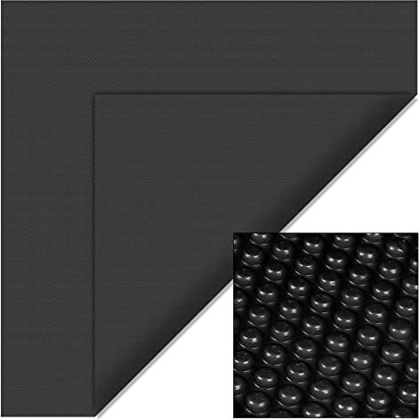 Wiltec Pool Solarfolie 5 x 8 m, schwarz, Poolheizung aus 140 µ starkem PE Film, Poolabdeckung Poolplane Solarplane rechteckig