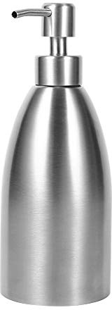 Seifenspender Edelstahl 500 ml Wandmontage - Spülmittelspender für Küche & Bad, Manueller Flüssigseifenspender mit großer Einfüllöffnung, Schwarz Matt