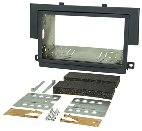 tomzz Audio 2437-016 Doppel DIN Radioblende kompatibel mit Mitsubishi Colt Z30 Z30G 2004 bis 2008 schwarz