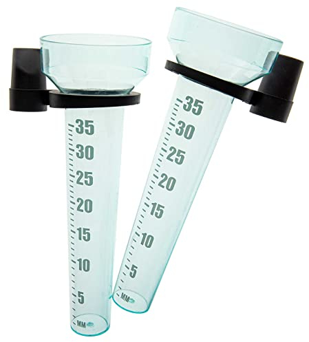 SIDCO Regenmesser 2 x Niederschlagsmesser Wetterstation mit Halterung Regenmessung