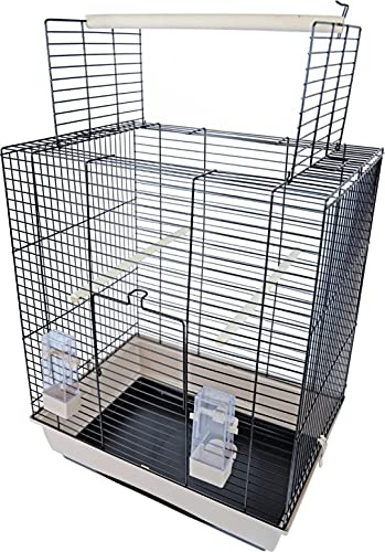 Interzoo Vogelkäfig Big Ara Schwarz/Beige