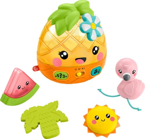 Fisher-Price Paradise Pals Magical Lights & Tunes Pineapple, electronic learning toy with music and lights for baby ages 6-36 months (Amazon Exclusive)
