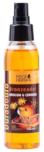 REAL NATURA - Urucum + Karotten Bräunungsöl (LSF 15) 200 ml - Unisex - Sonnenpflege für einen natürlichen, goldenen Teint